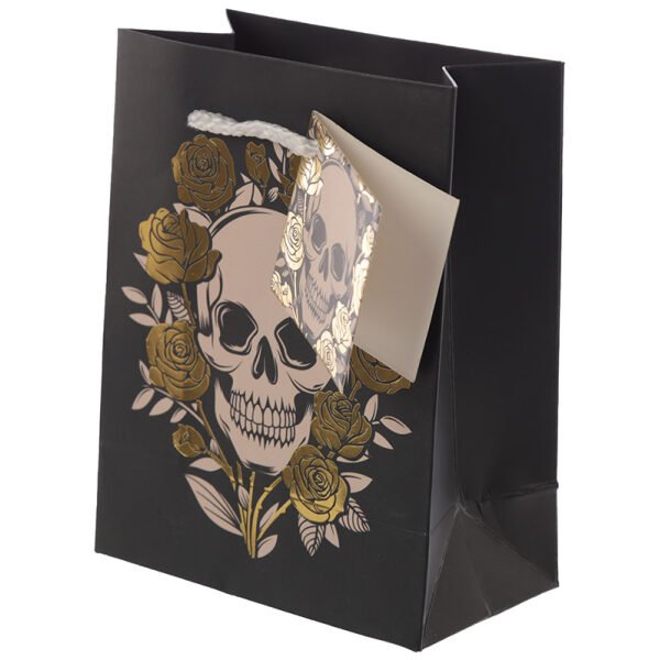 Skulls and Roses Metallic Large Gift Bag