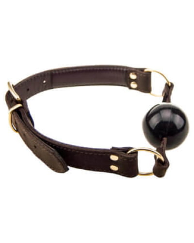 BOUND Nubuck Leather Solid Ball Gag for Bondage Play