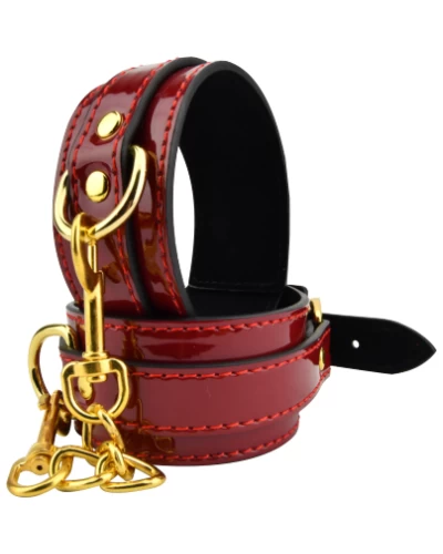 Bound to Please Red Bondage Ankle Cuffs
