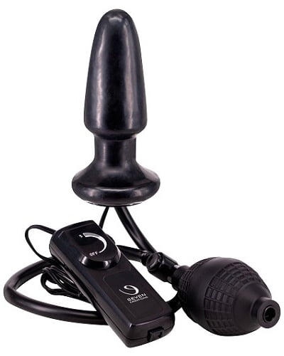 Inflatable Vibrating Butt Plug Black (1)
