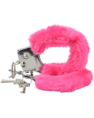 Bound to Play Heavy Duty Furry Bondage Handcuffs Pink