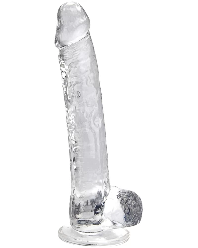 Loving Joy 11 inch Transparent Dildo with Balls