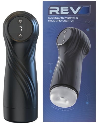 Rev Sucking and Vibrating Male Masturbator