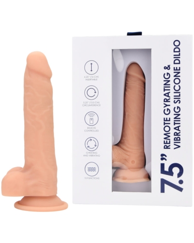 Loving Joy 7.5″ Remote Gyrating & Vibrating Silicone Dildo